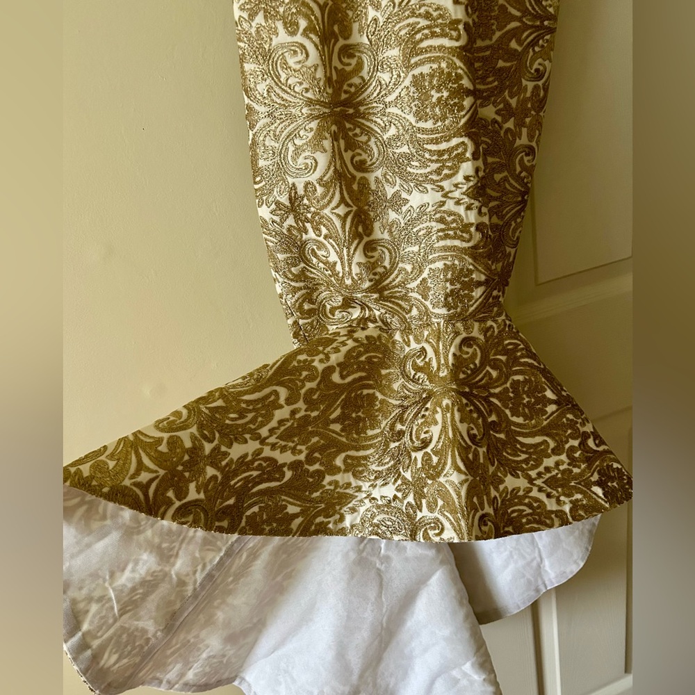 Elle Zeitoune Gold Strapless Dress - Picture 3 of 9